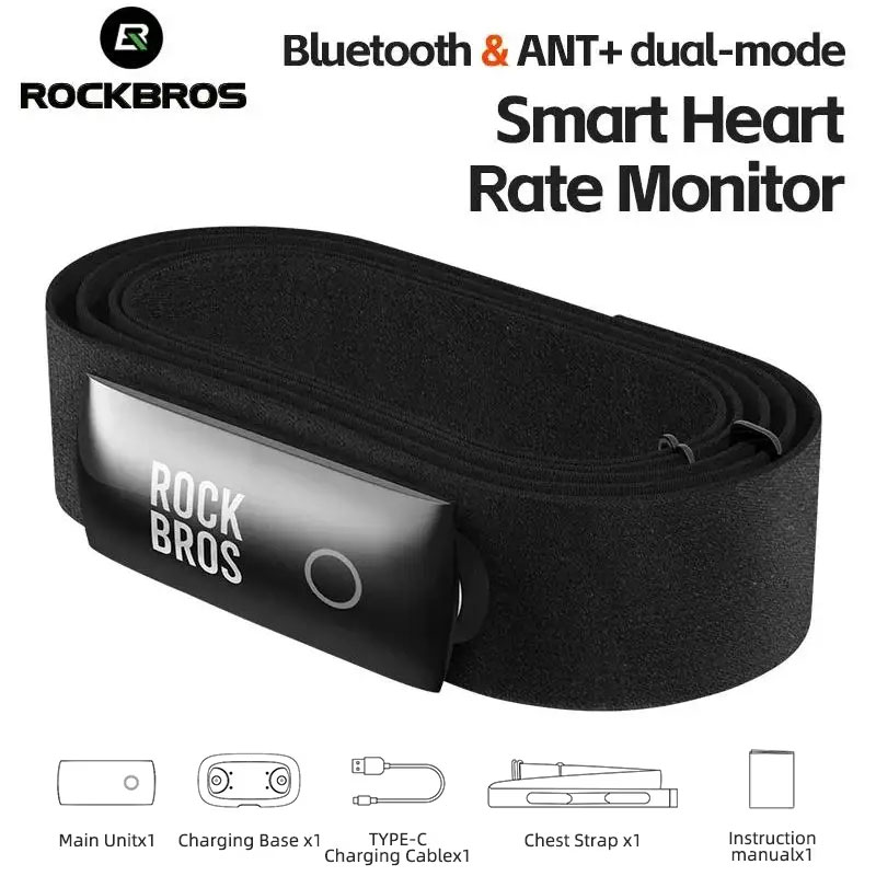Heart Rate Strap Chest - ROCKBROS Bluetooth 4.0 ve ANT+ ile